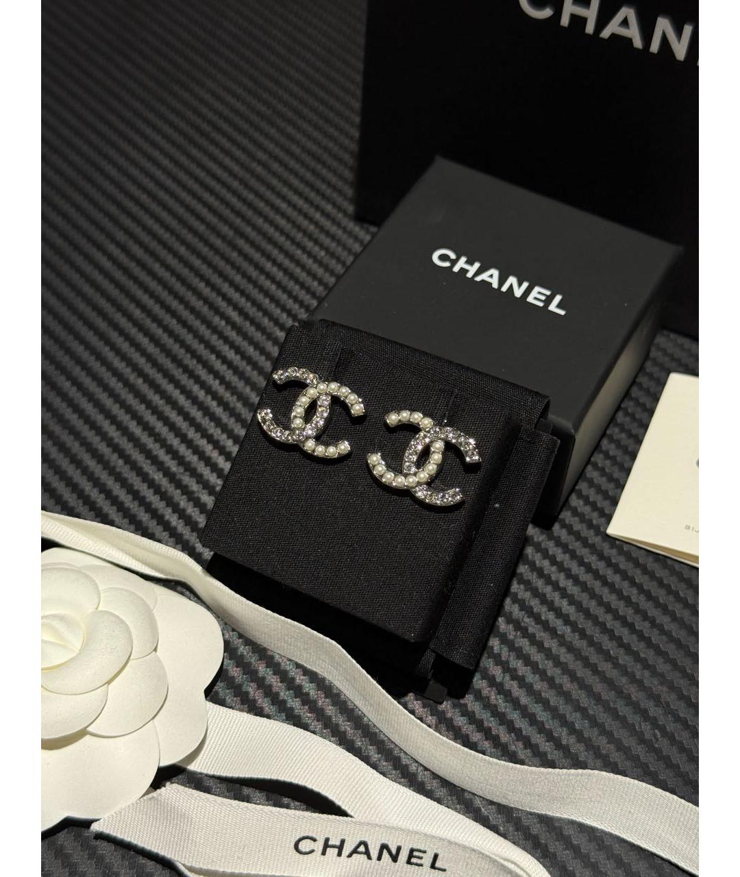 CHANEL Серебряные с серебряным покрытием серьги, фото 3