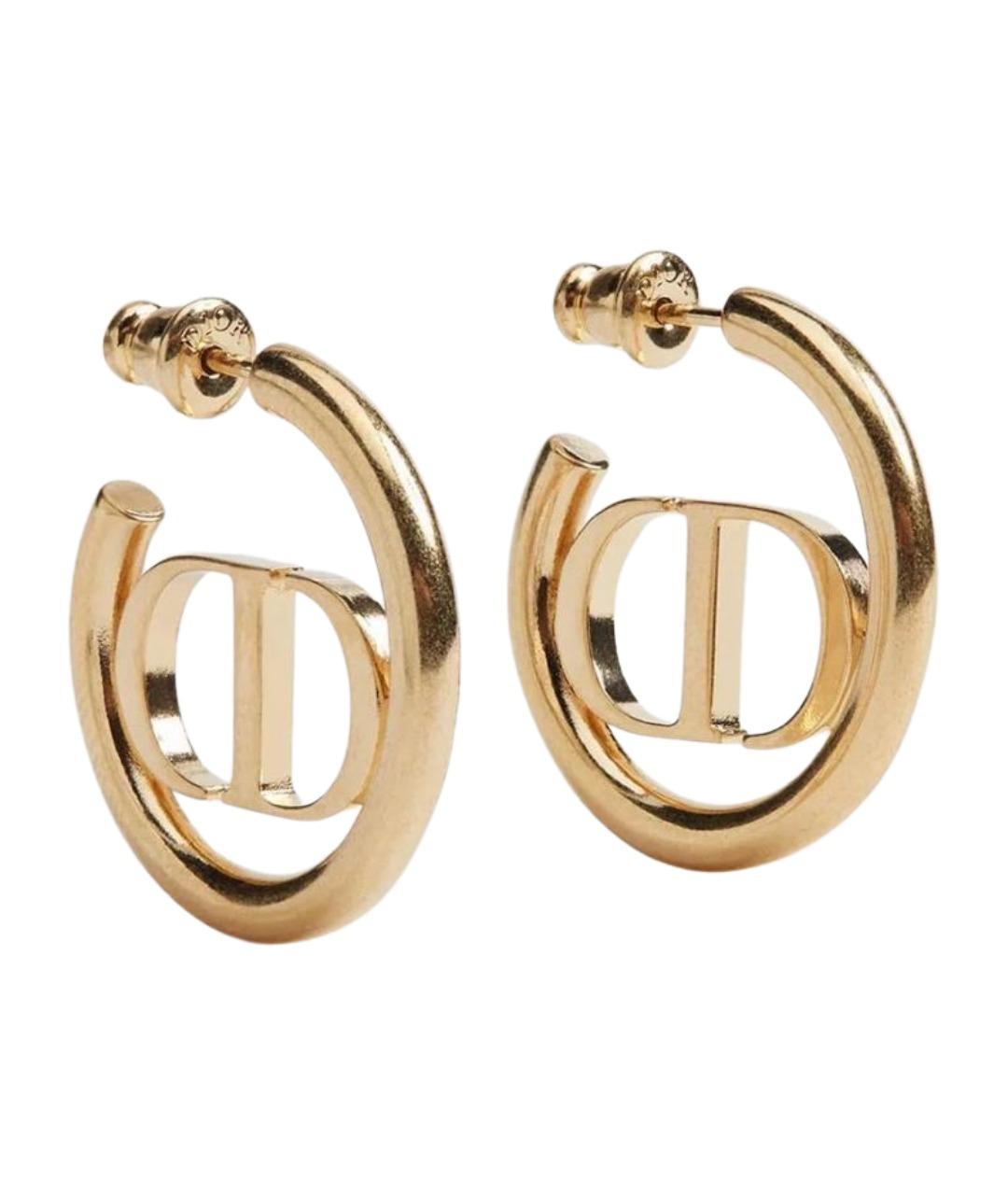CHRISTIAN DIOR Золотые металлические серьги, фото 1