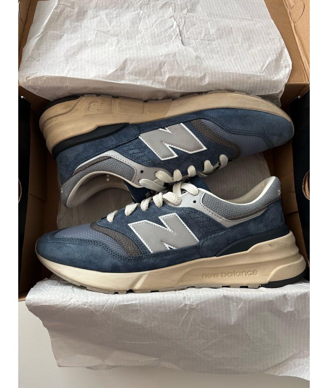 NEW BALANCE Темно-синие замшевые низкие кроссовки / кеды, фото 2