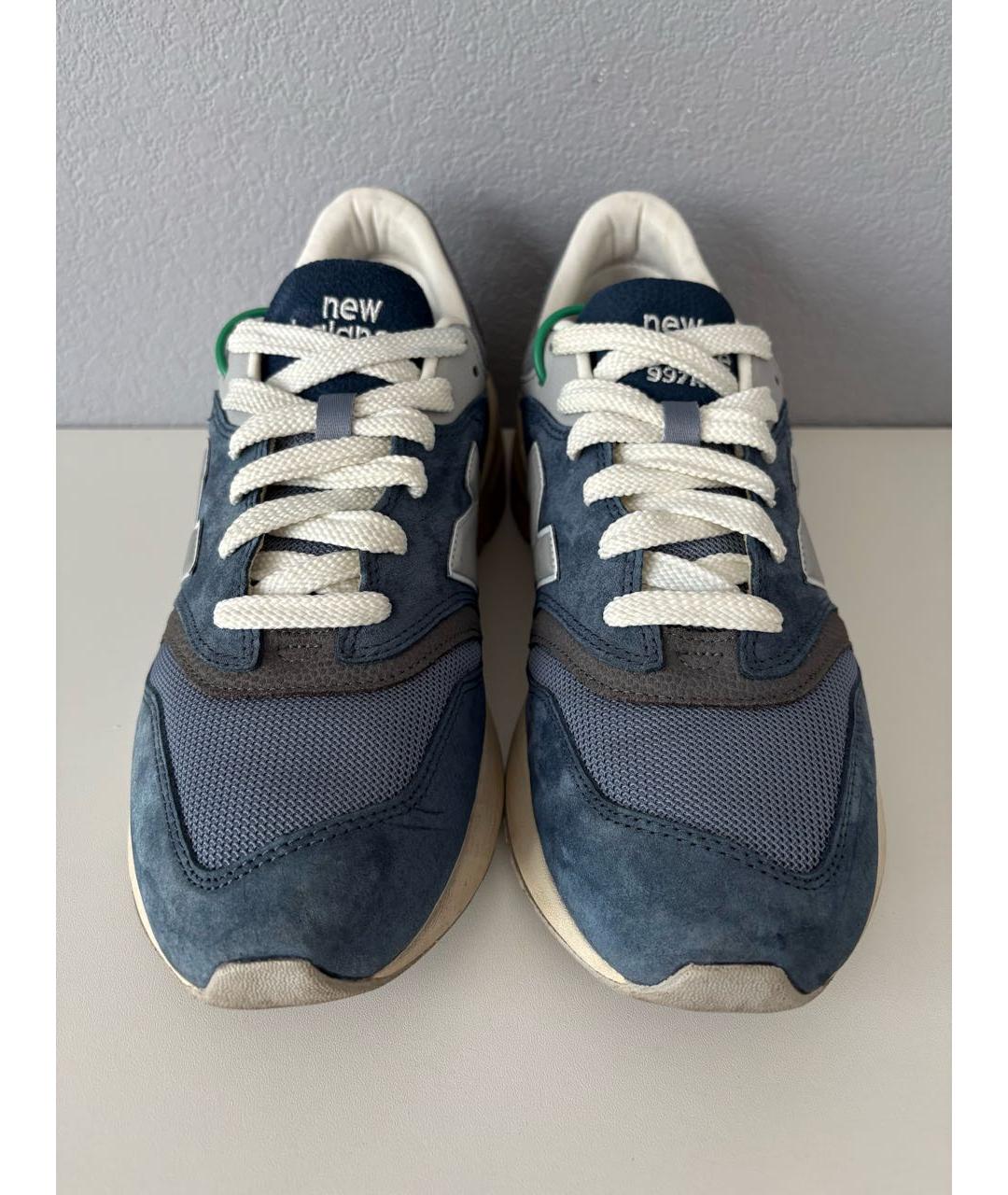 NEW BALANCE Темно-синие замшевые низкие кроссовки / кеды, фото 5