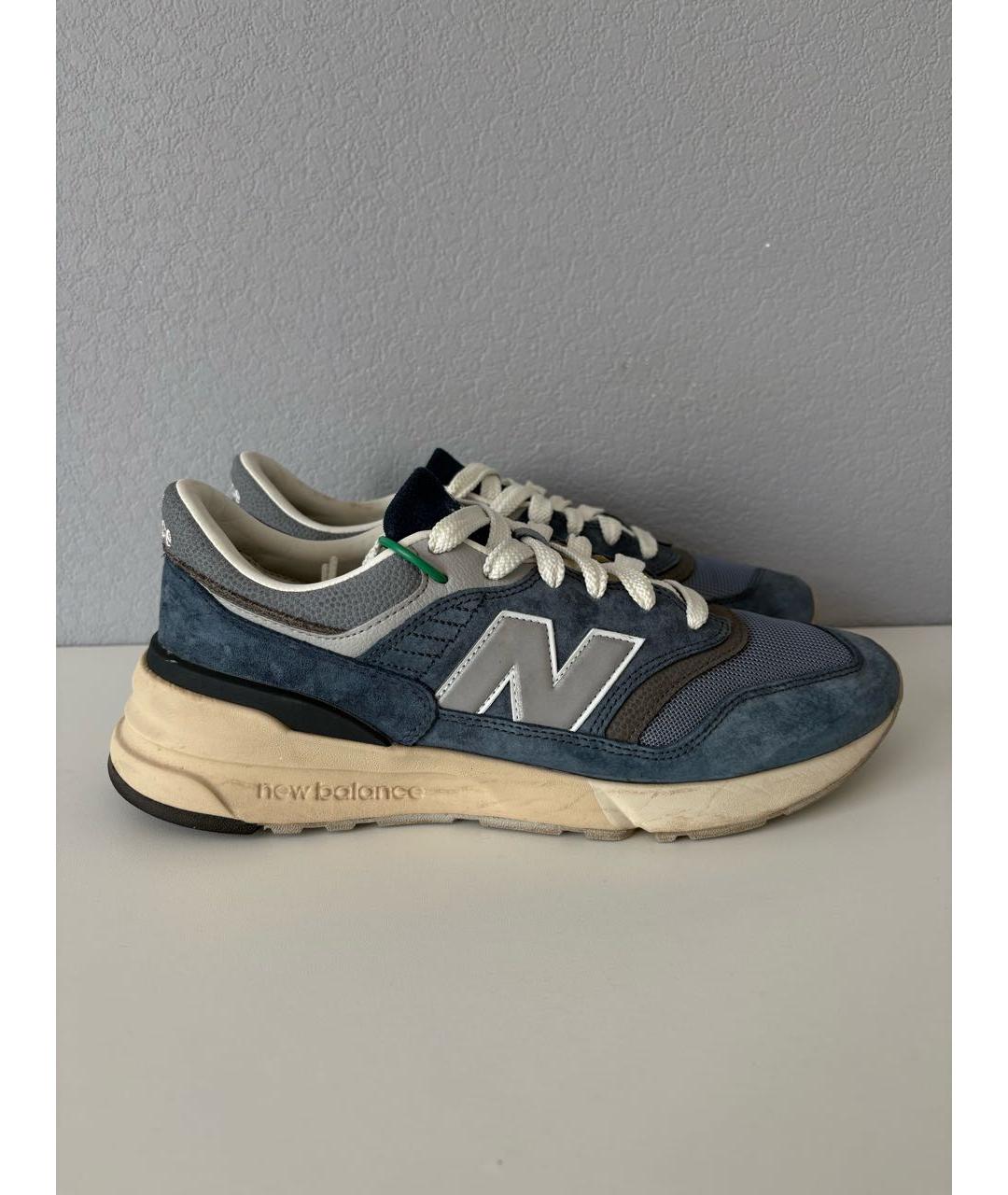 NEW BALANCE Темно-синие замшевые низкие кроссовки / кеды, фото 4