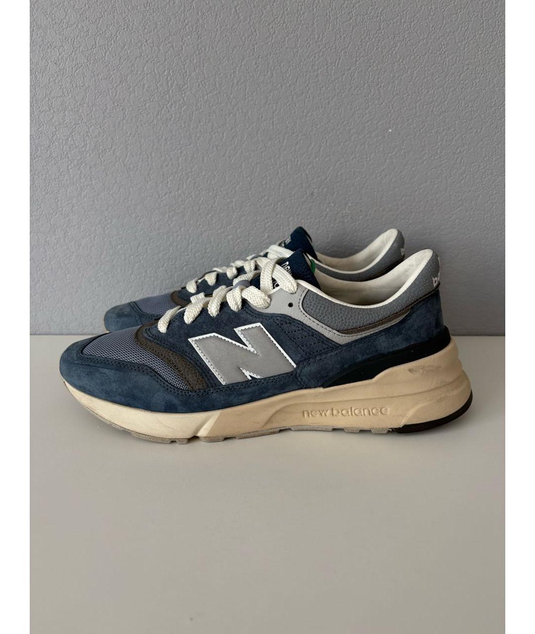 NEW BALANCE Темно-синие замшевые низкие кроссовки / кеды, фото 3