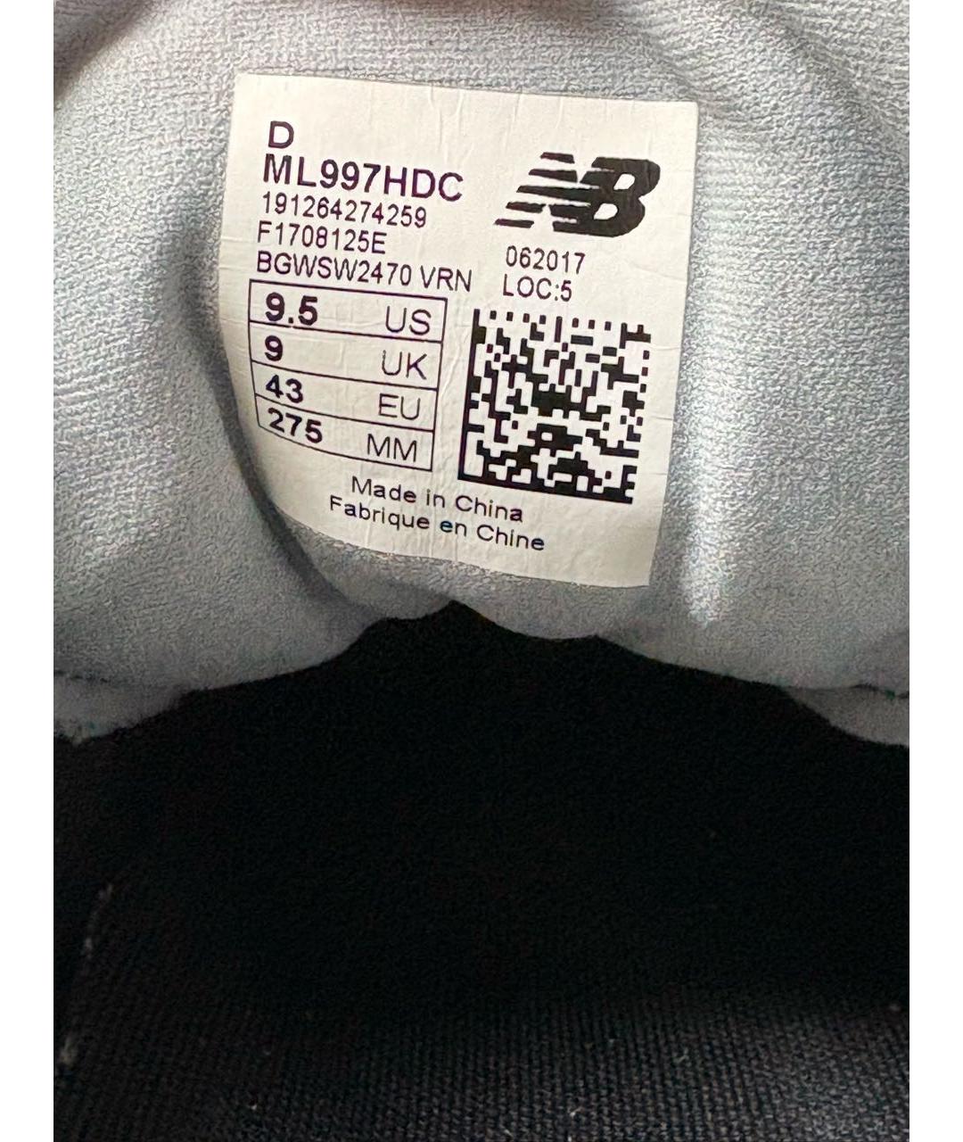 NEW BALANCE Серые замшевые низкие кроссовки / кеды, фото 8