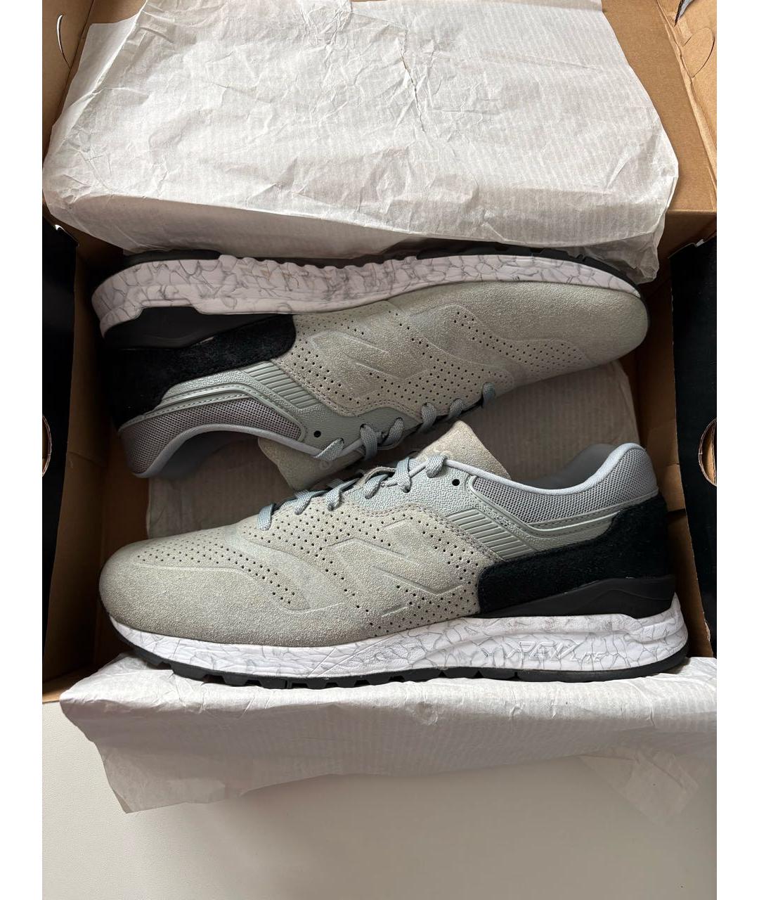 NEW BALANCE Серые замшевые низкие кроссовки / кеды, фото 2