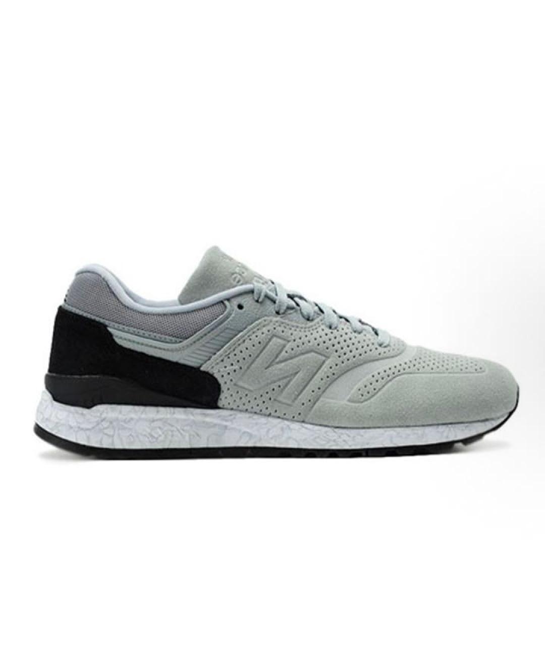 NEW BALANCE Серые замшевые низкие кроссовки / кеды, фото 9