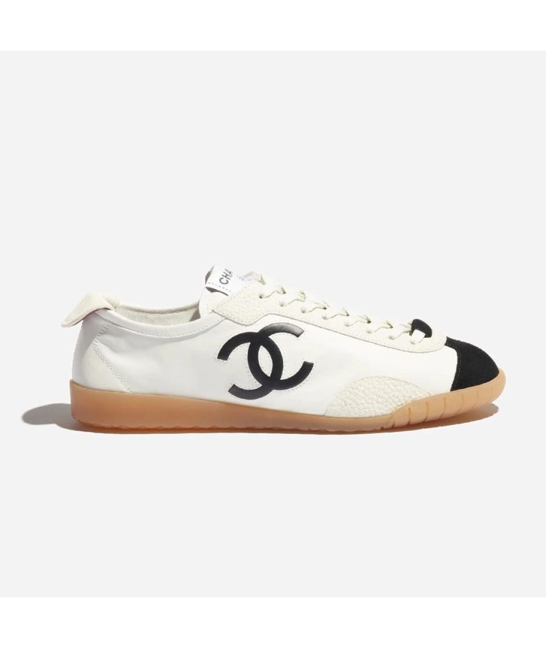 CHANEL Белые кожаные кеды, фото 9