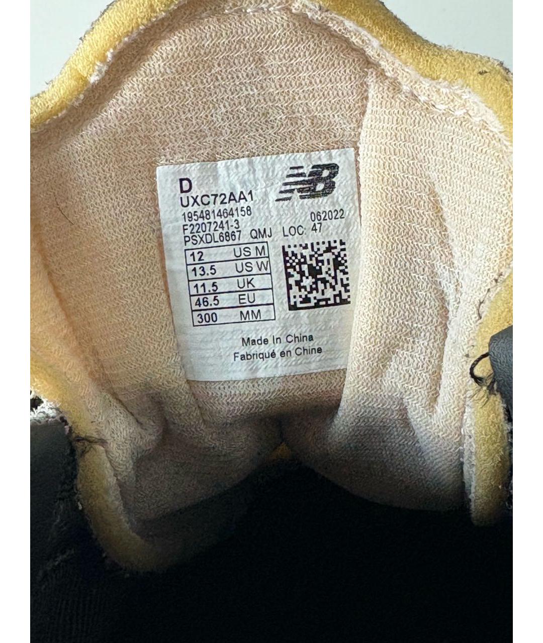NEW BALANCE Черные текстильные низкие кроссовки / кеды, фото 8