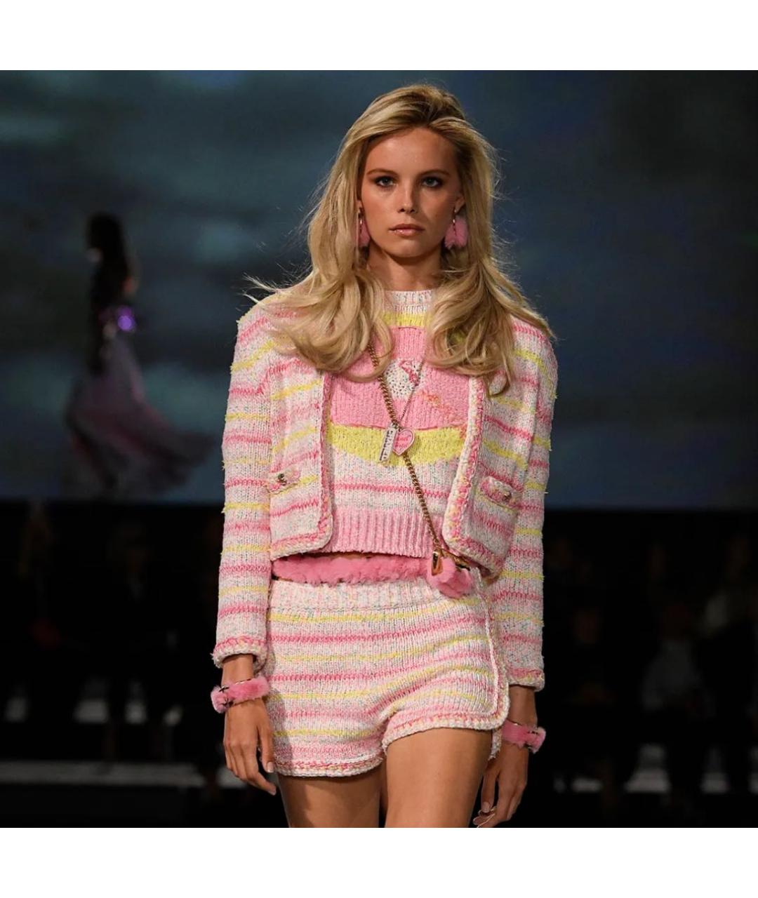 CHANEL Розовый хлопковый джемпер / свитер, фото 4