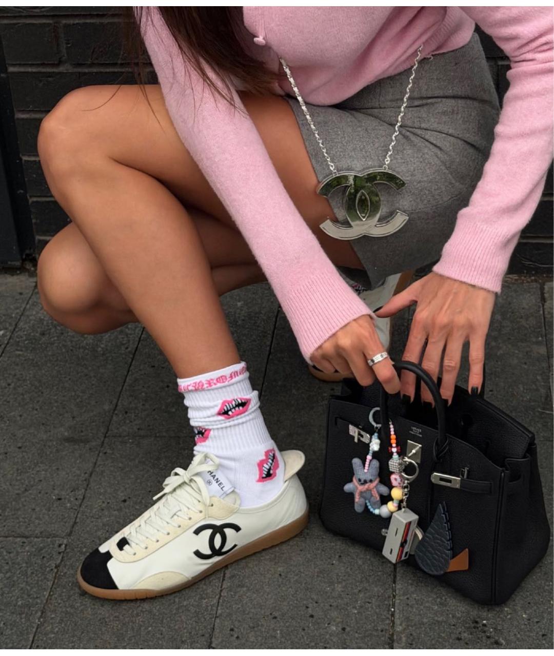 CHANEL Белые кожаные кеды, фото 6