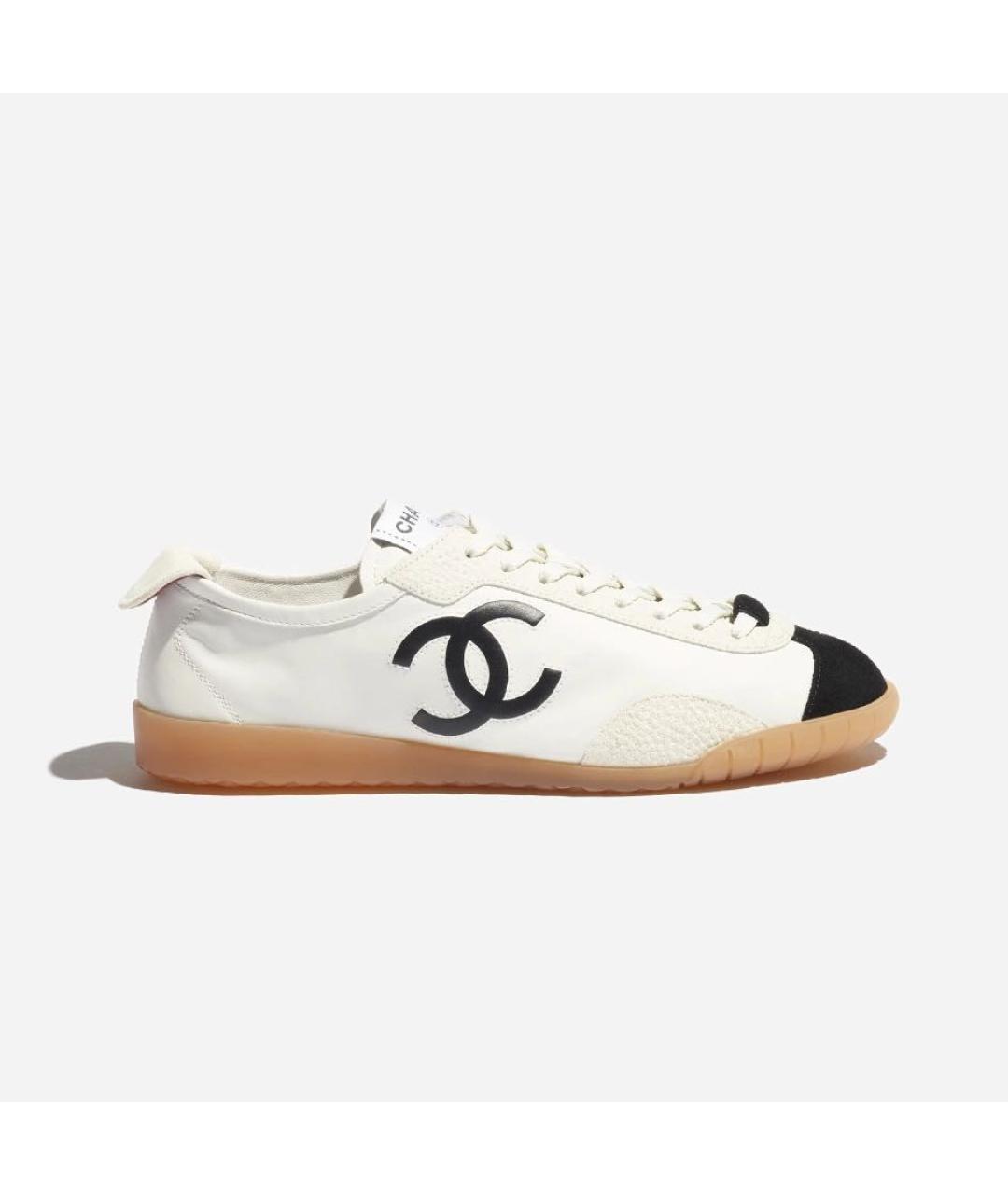 CHANEL Белые кожаные кеды, фото 9