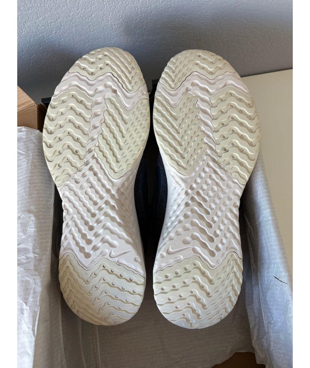 NIKE Синие текстильные низкие кроссовки / кеды, фото 6