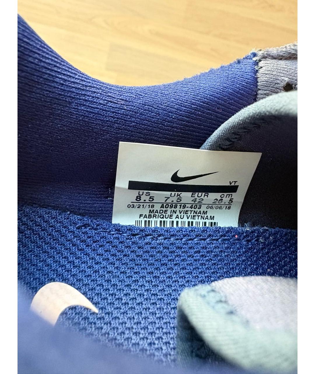 NIKE Синие текстильные низкие кроссовки / кеды, фото 8
