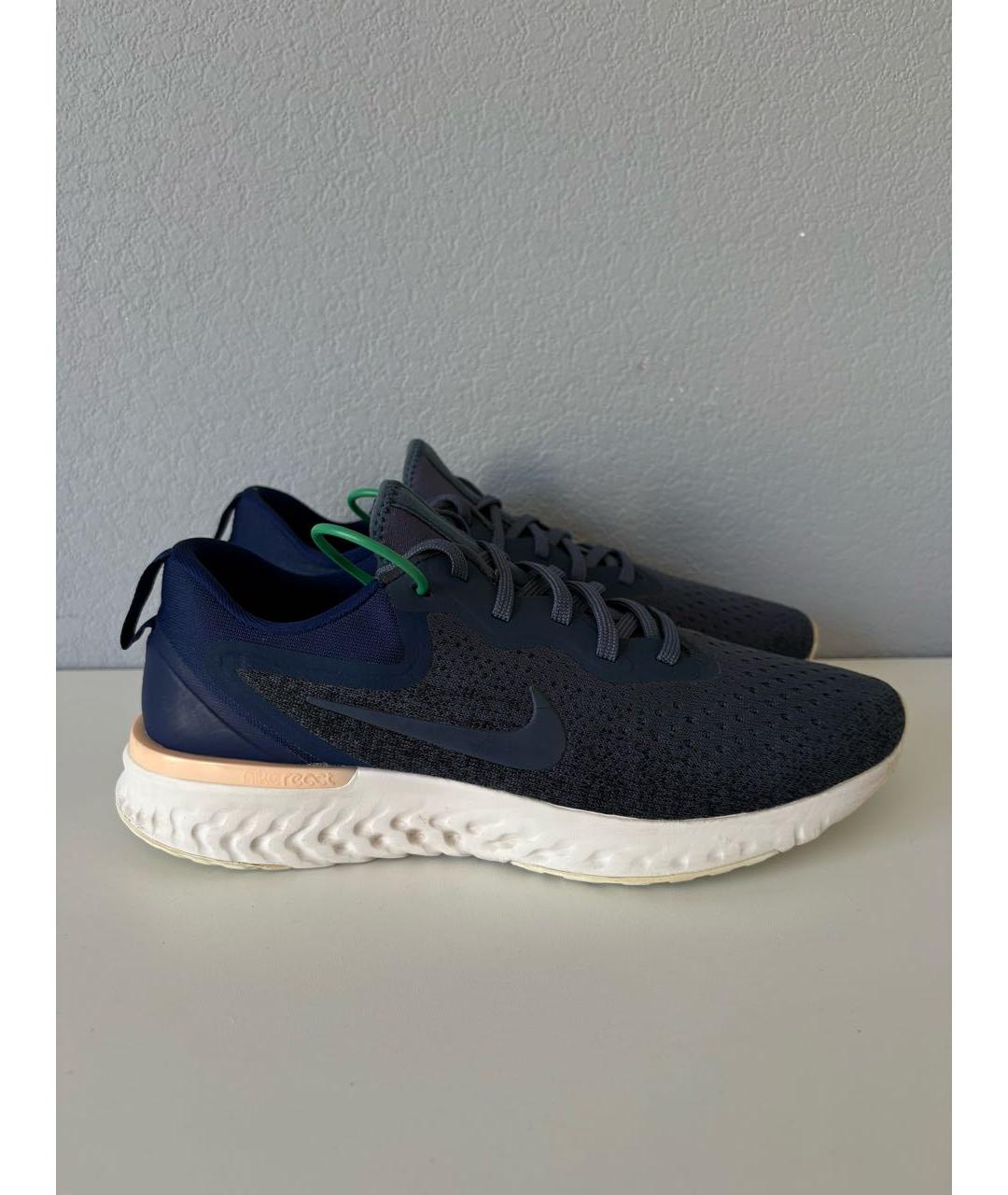 NIKE Синие текстильные низкие кроссовки / кеды, фото 3