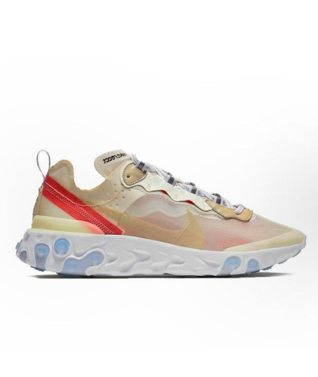 NIKE Бежевые текстильные низкие кроссовки / кеды, фото 9
