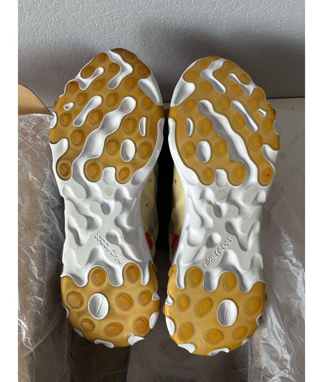 NIKE Бежевые текстильные низкие кроссовки / кеды, фото 6