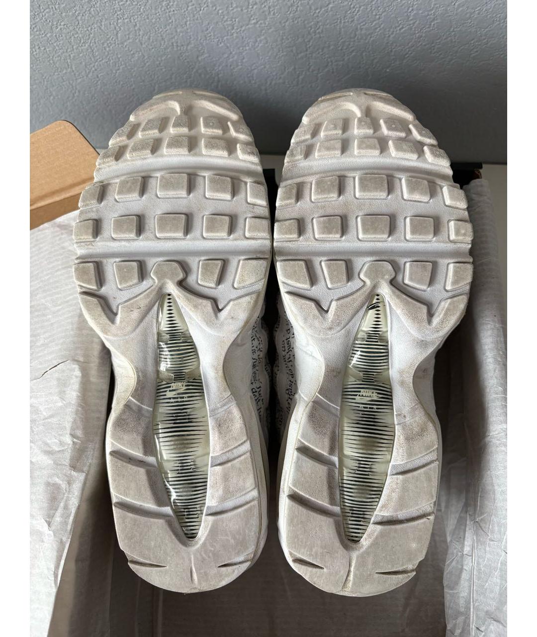 NIKE Белые текстильные низкие кроссовки / кеды, фото 7