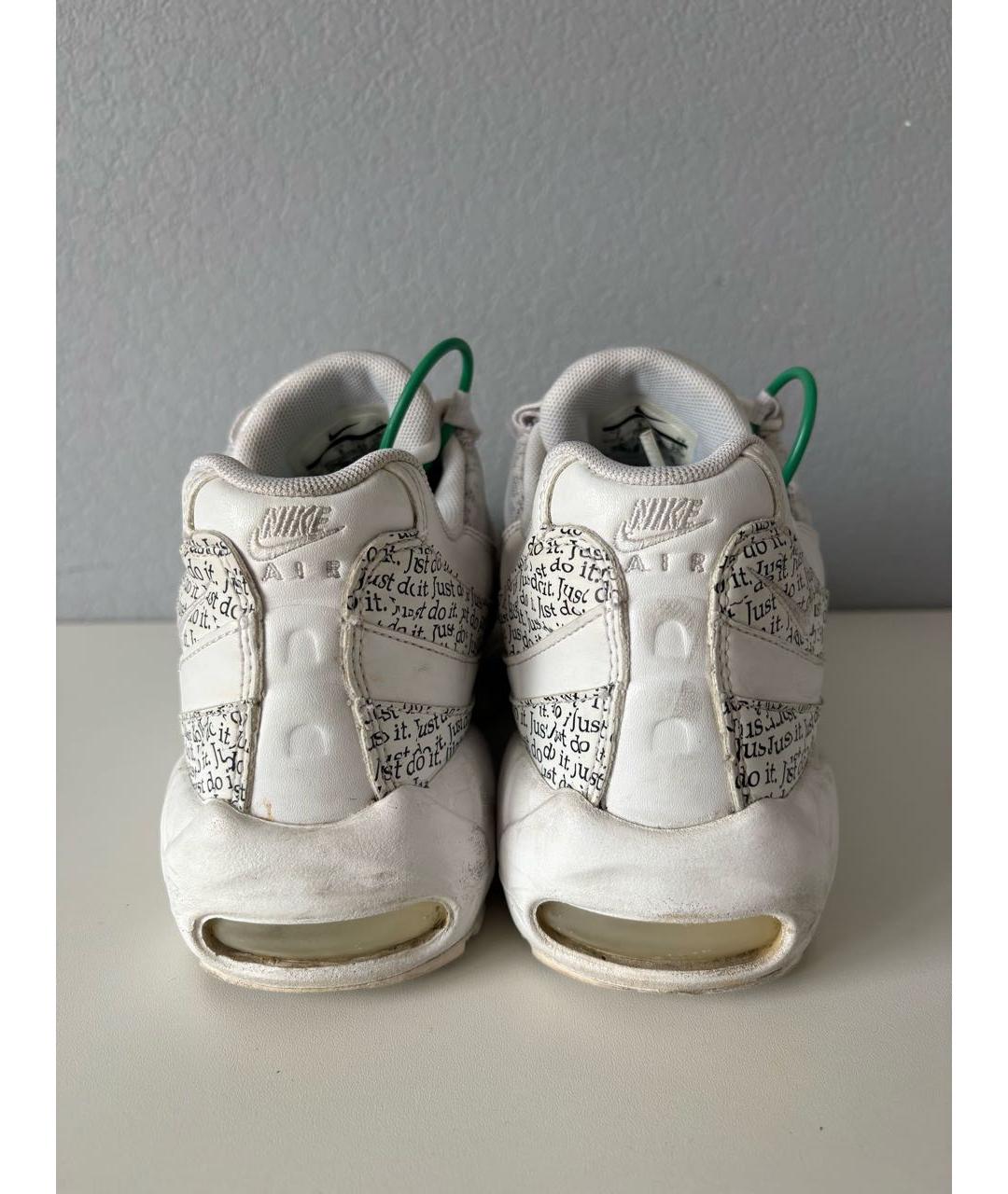 NIKE Белые текстильные низкие кроссовки / кеды, фото 6