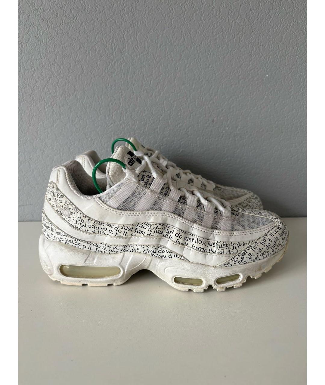 NIKE Белые текстильные низкие кроссовки / кеды, фото 4