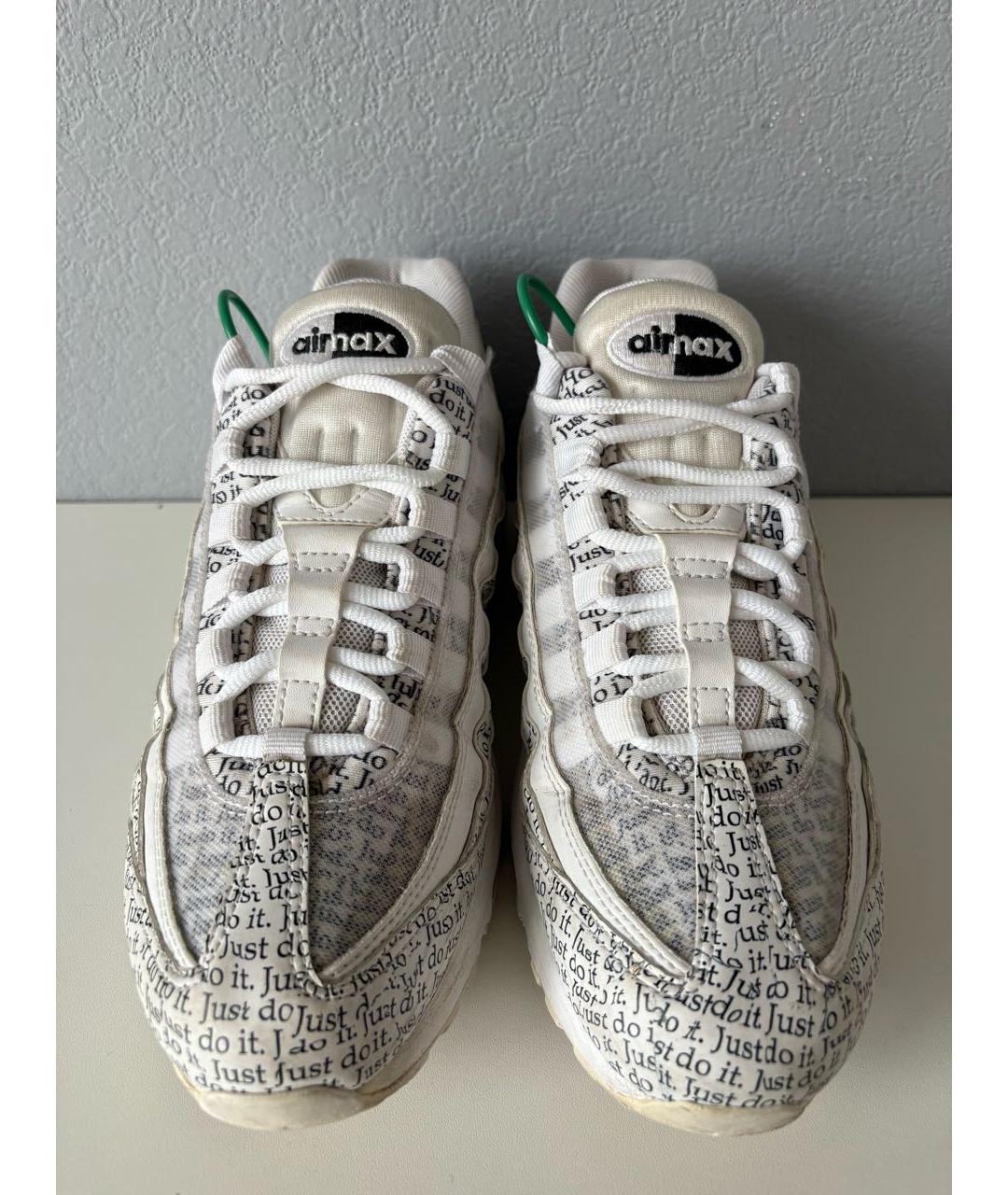 NIKE Белые текстильные низкие кроссовки / кеды, фото 5