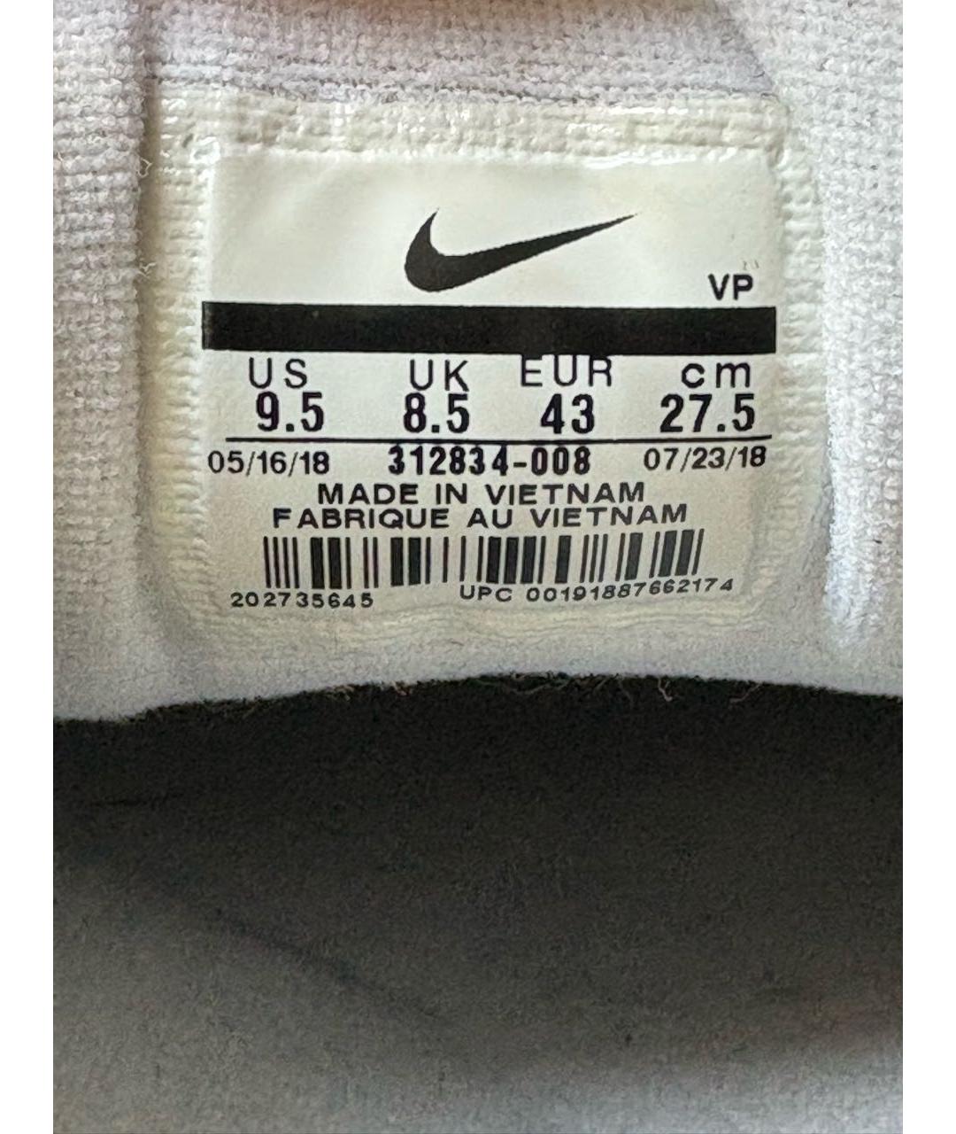NIKE Черные кожаные низкие кроссовки / кеды, фото 8