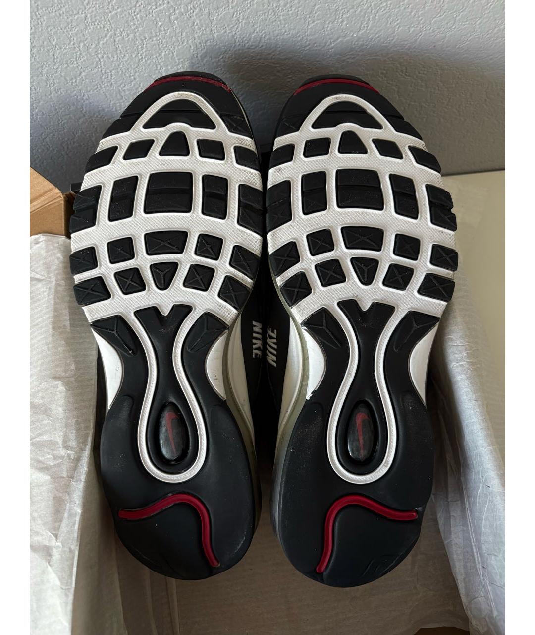 NIKE Черные кожаные низкие кроссовки / кеды, фото 7