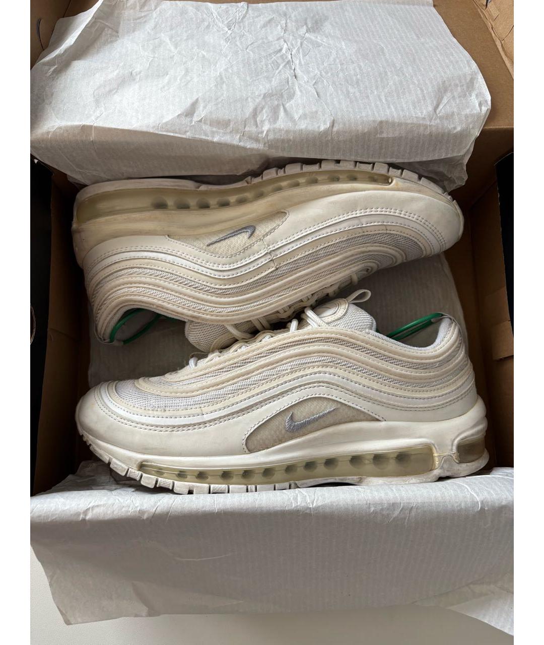 NIKE Белые кожаные низкие кроссовки / кеды, фото 2