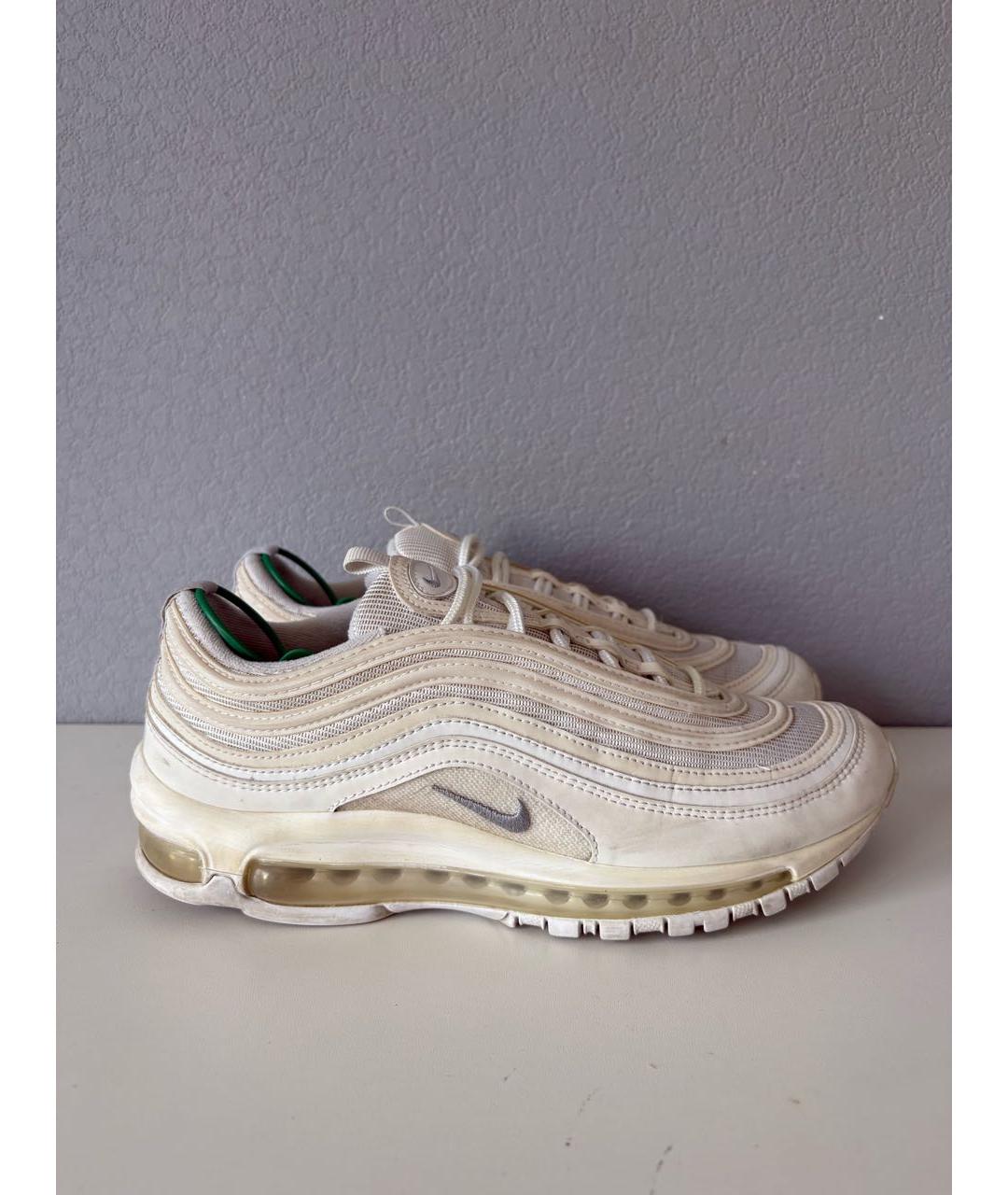 NIKE Белые кожаные низкие кроссовки / кеды, фото 4
