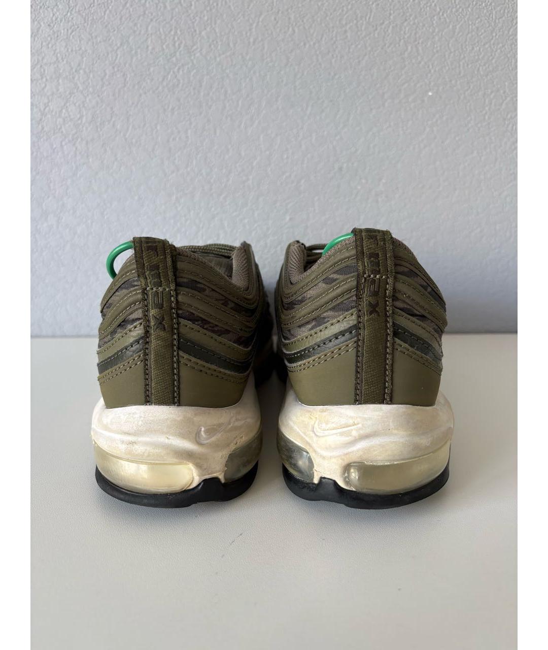 NIKE Хаки кожаные низкие кроссовки / кеды, фото 6