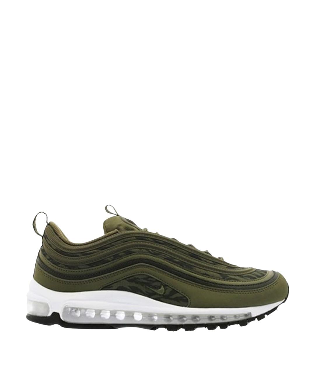 NIKE Хаки кожаные низкие кроссовки / кеды, фото 1