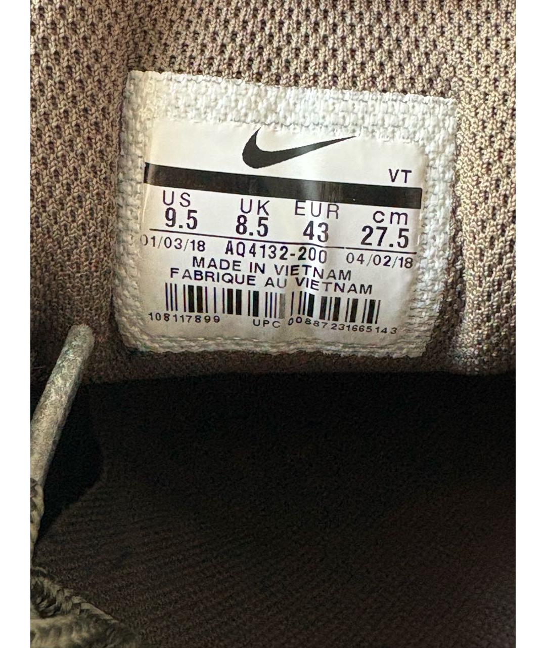 NIKE Хаки кожаные низкие кроссовки / кеды, фото 8