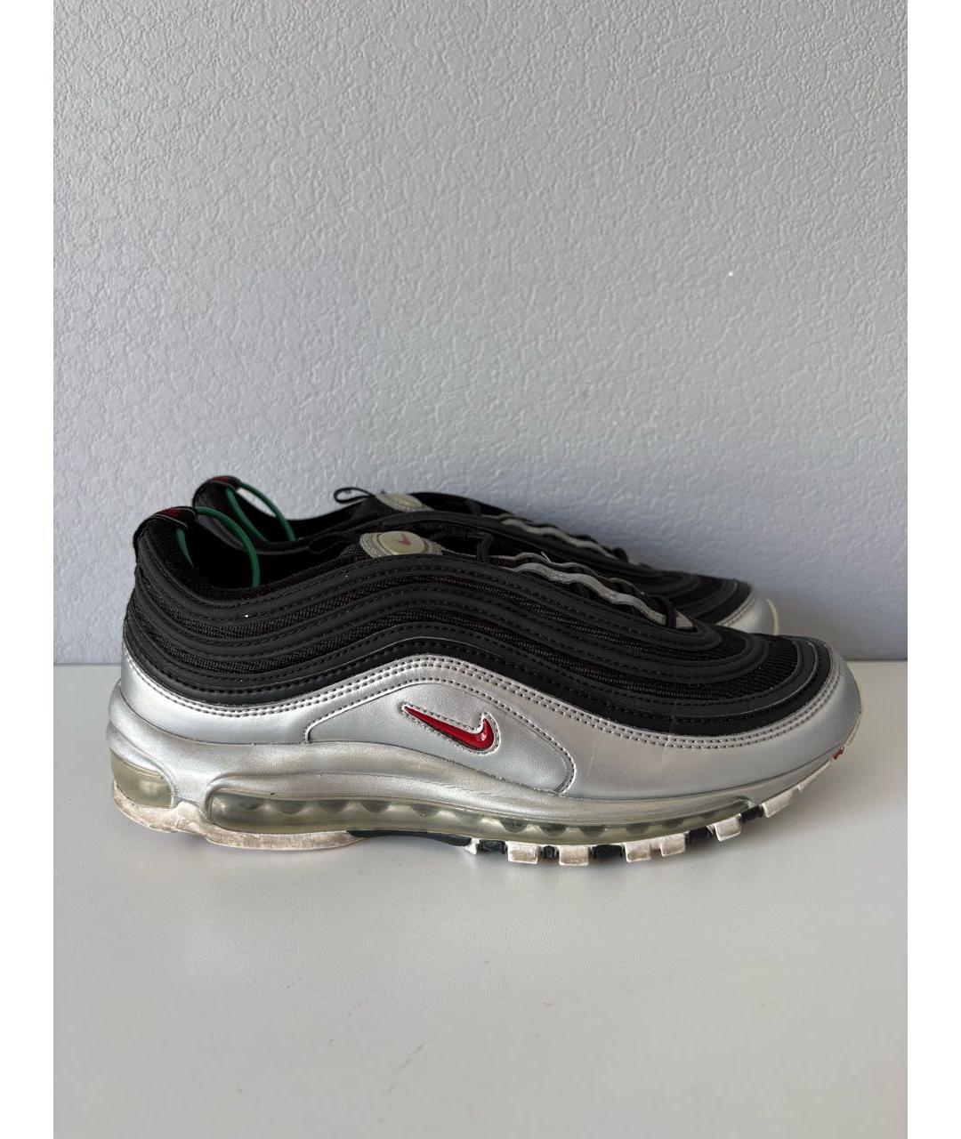 NIKE Черные кожаные низкие кроссовки / кеды, фото 4