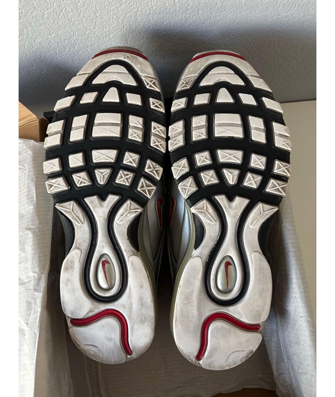 NIKE Черные кожаные низкие кроссовки / кеды, фото 7