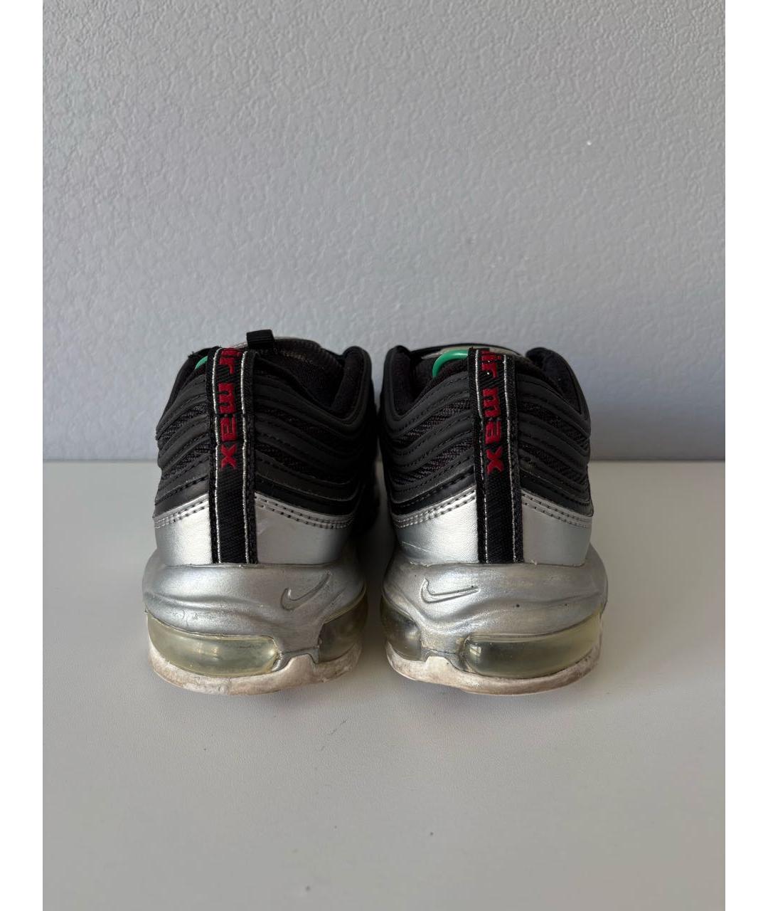 NIKE Черные кожаные низкие кроссовки / кеды, фото 6