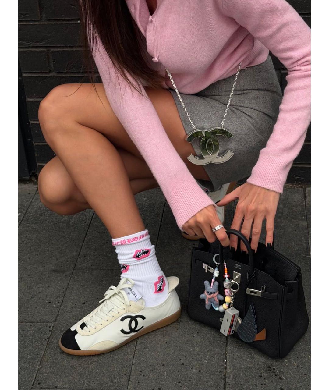 CHANEL Белые кожаные кеды, фото 5