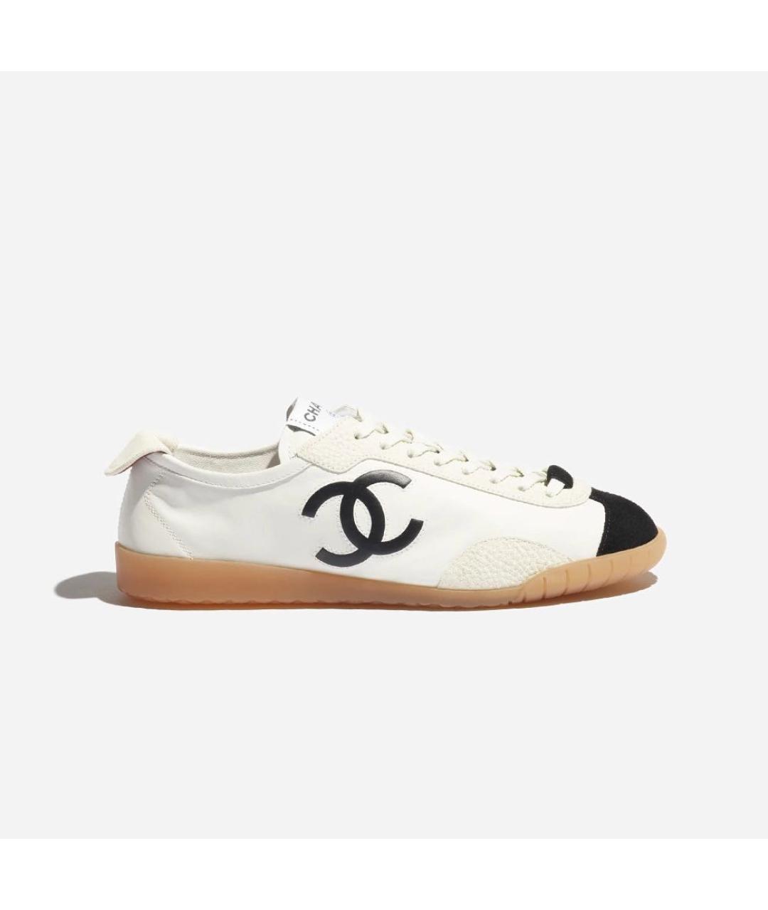 CHANEL Белые кожаные кеды, фото 8