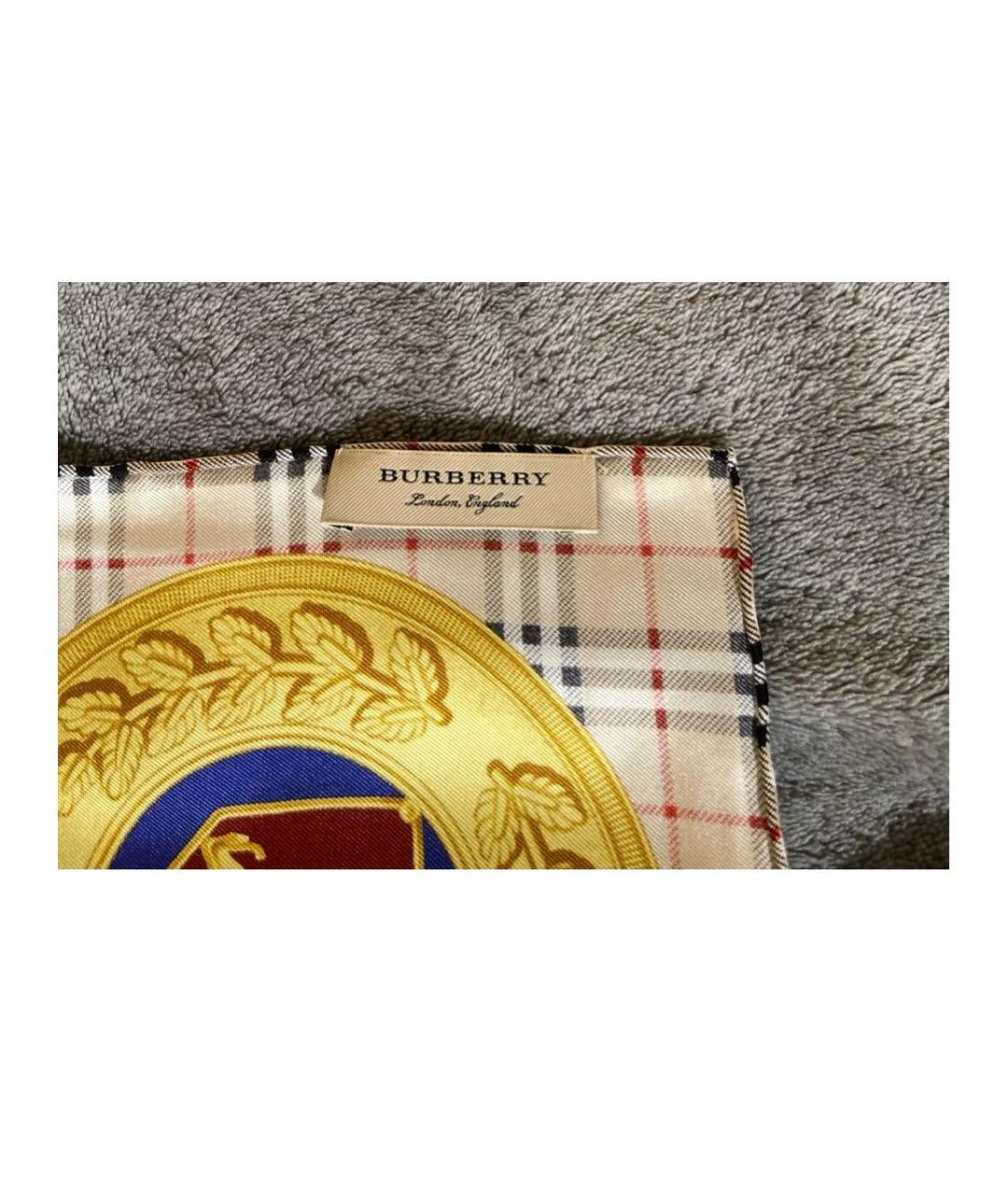 BURBERRY Мульти шелковый платок, фото 2