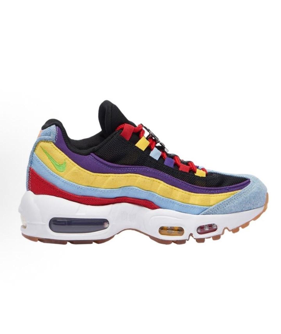 NIKE Мульти текстильные низкие кроссовки / кеды, фото 1