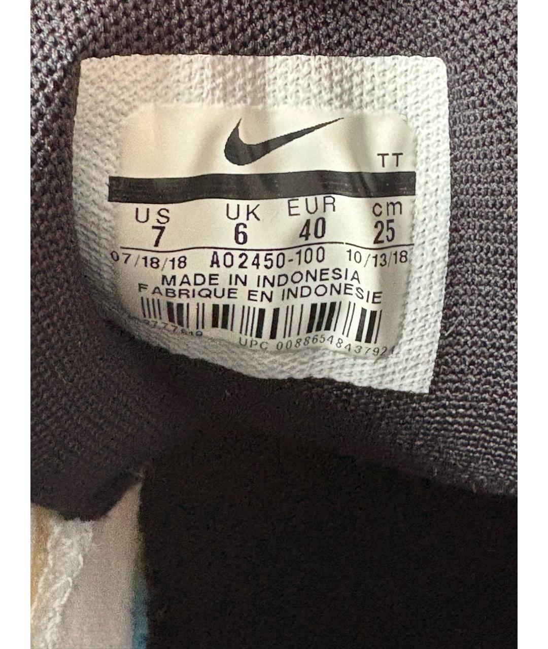 NIKE Серые текстильные низкие кроссовки / кеды, фото 8
