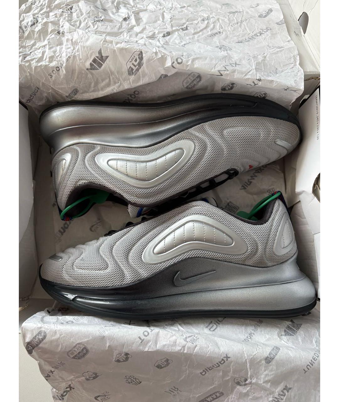 NIKE Серые текстильные низкие кроссовки / кеды, фото 2