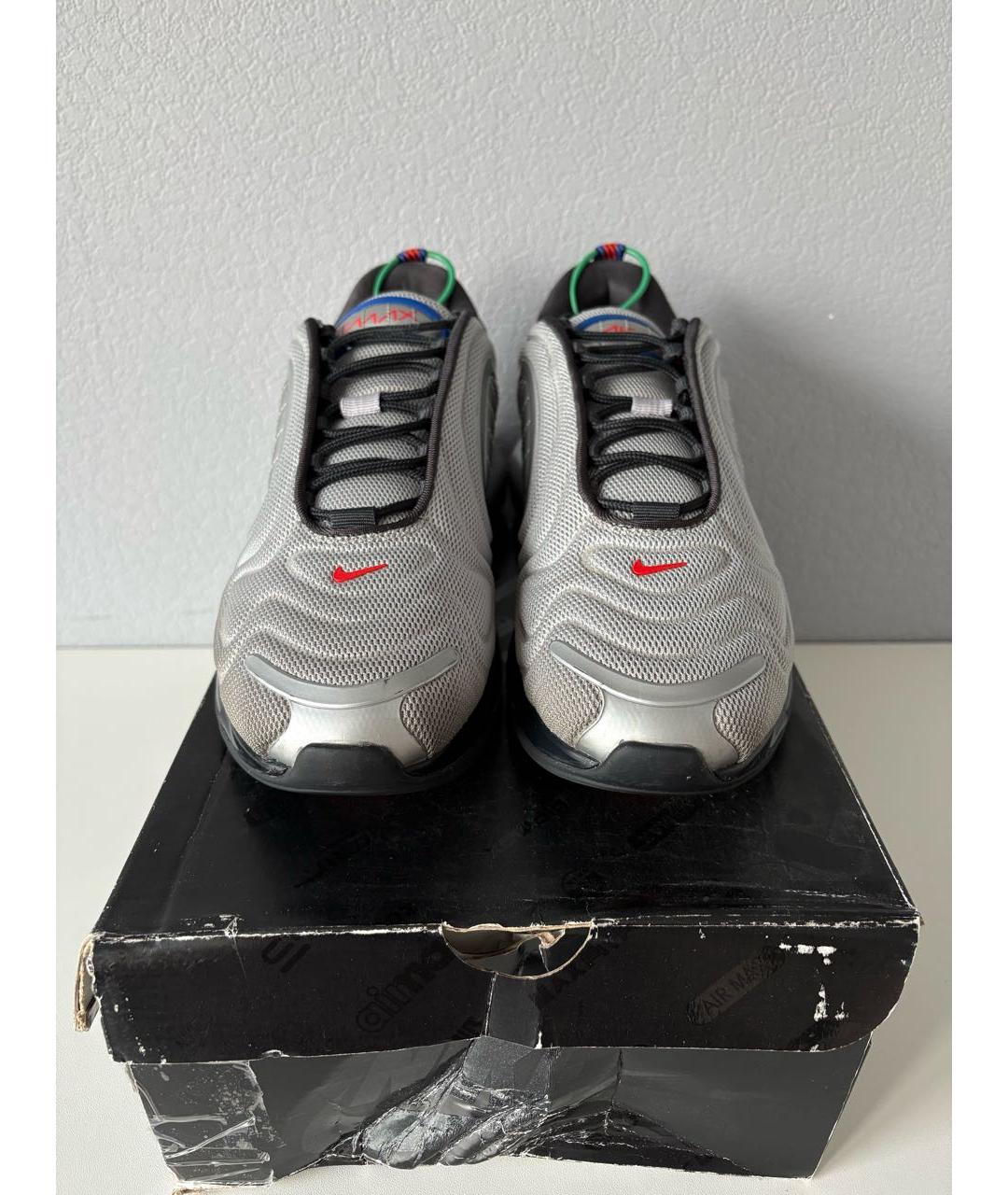 NIKE Серые текстильные низкие кроссовки / кеды, фото 5
