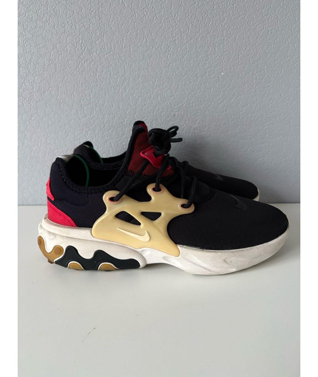 NIKE Черные текстильные низкие кроссовки / кеды, фото 4