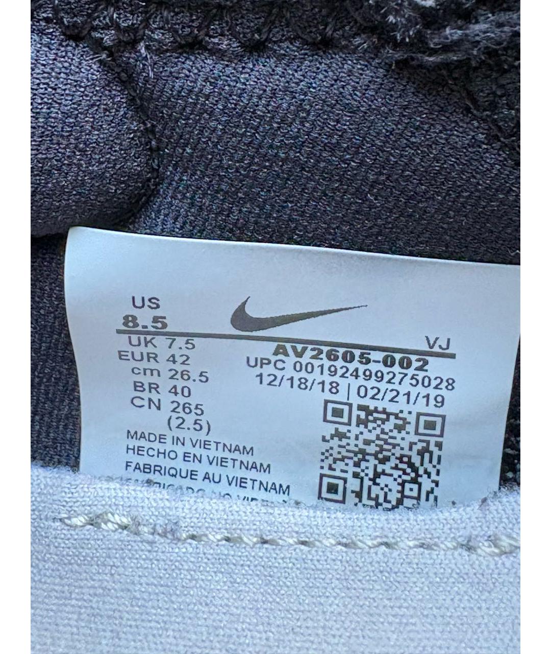 NIKE Черные текстильные низкие кроссовки / кеды, фото 7