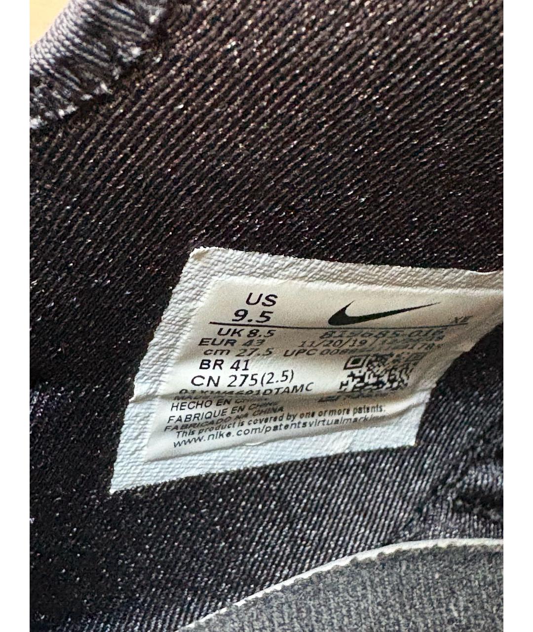 NIKE Черные текстильные низкие кроссовки / кеды, фото 8