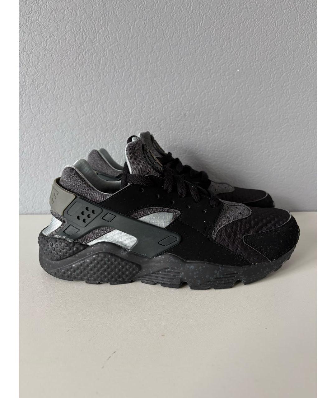 NIKE Черные текстильные низкие кроссовки / кеды, фото 3