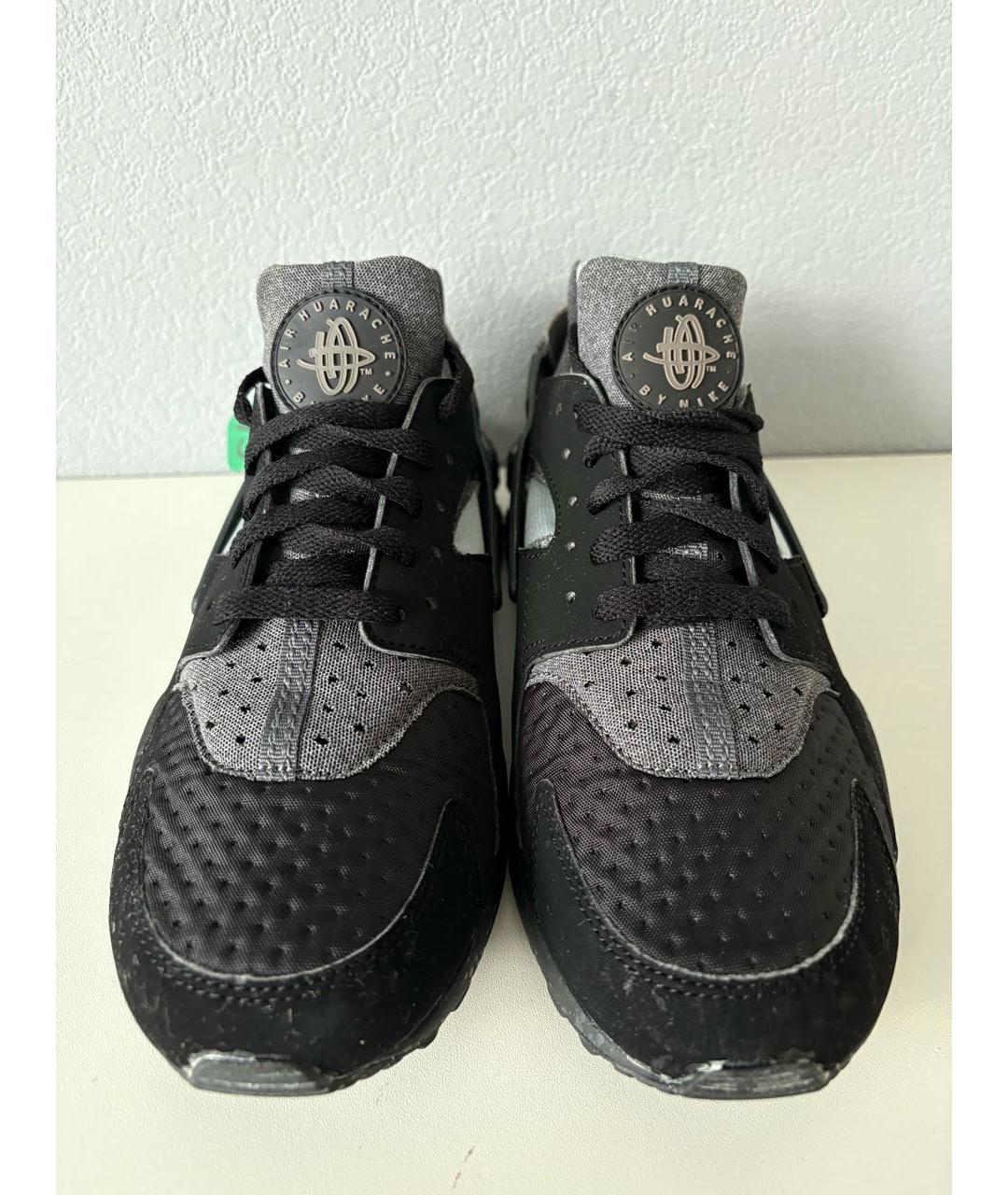 NIKE Черные текстильные низкие кроссовки / кеды, фото 4