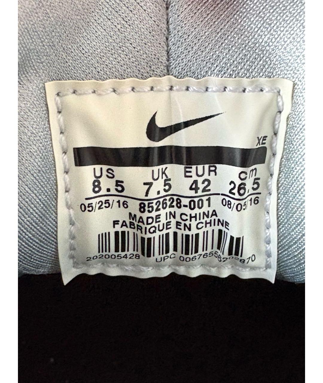NIKE Черные текстильные низкие кроссовки / кеды, фото 8