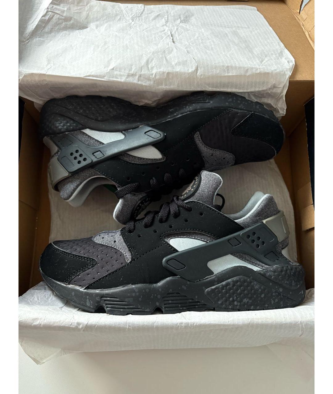 NIKE Черные текстильные низкие кроссовки / кеды, фото 2