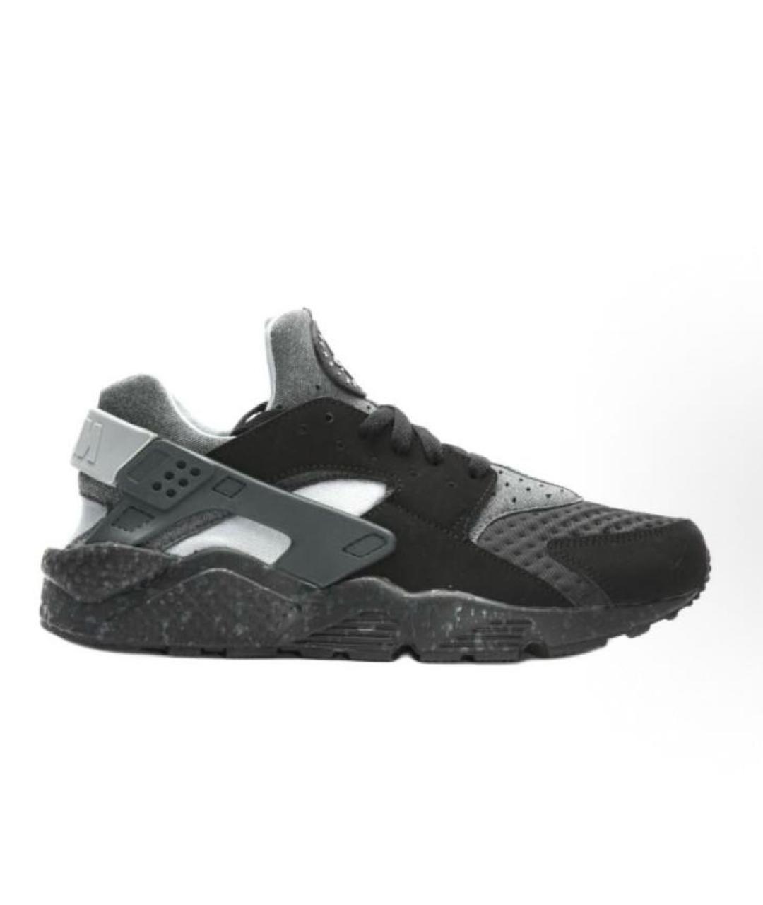 NIKE Черные текстильные низкие кроссовки / кеды, фото 1