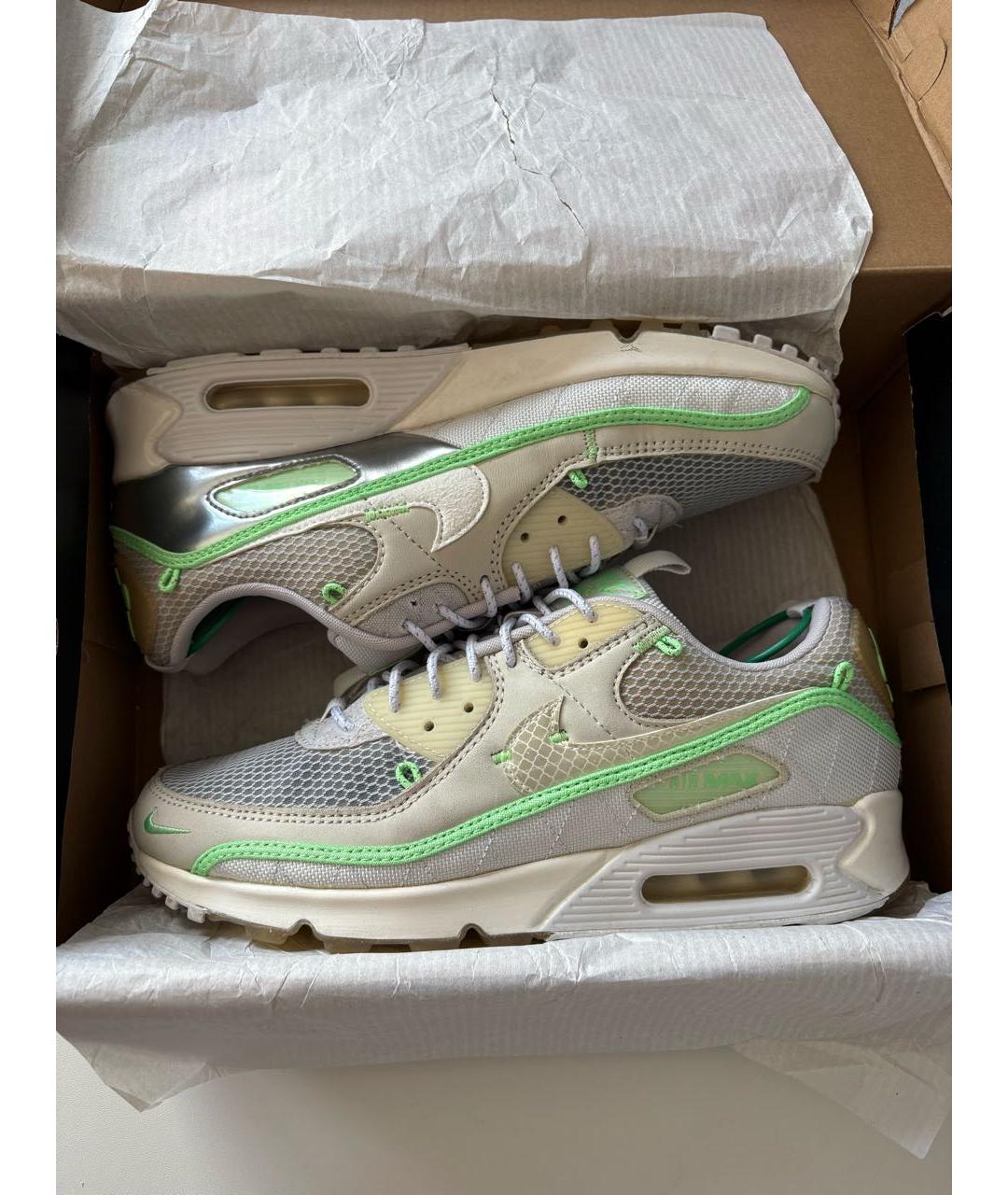 NIKE Серые текстильные низкие кроссовки / кеды, фото 2