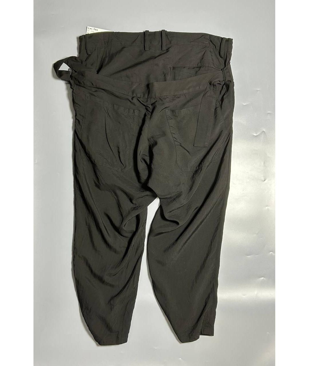 YOHJI YAMAMOTO Черные хлопковые прямые брюки, фото 2